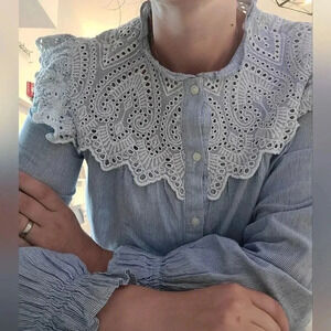 H&M striped button down shirt